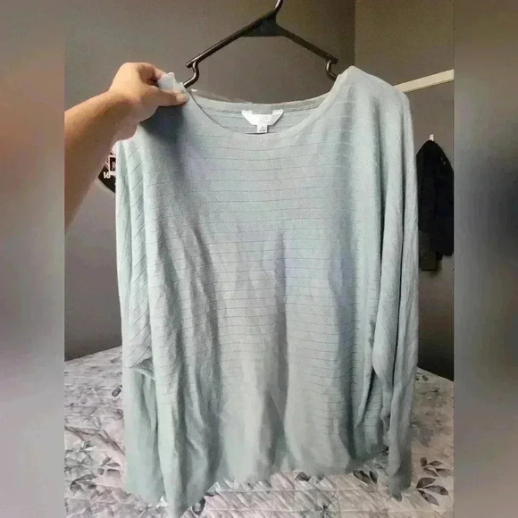 TIME and TRU sage blue sweater - Picture 1 of 4